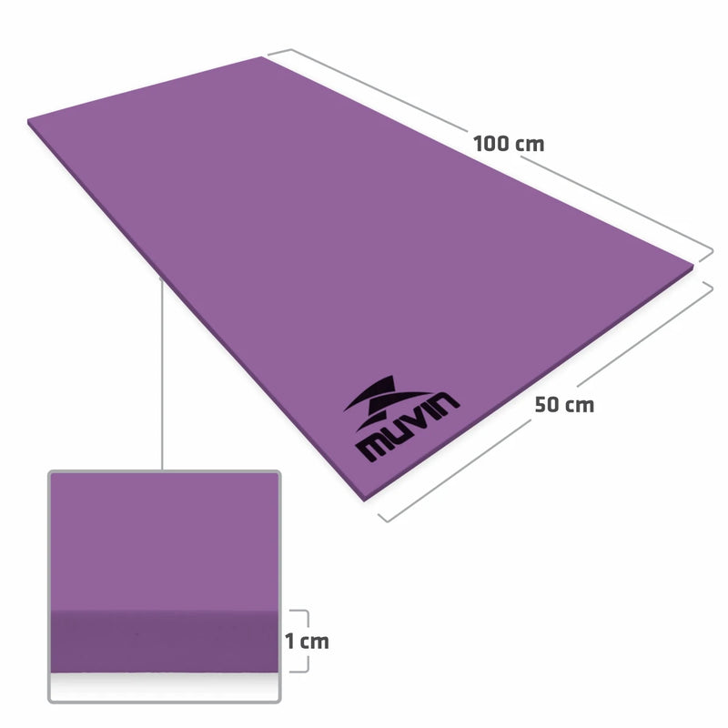 Colchonete de Exercícios em EVA Muvin Basics - Tamanho 100cm x 50cm x 1cm - Tapete Para Treino - Academia - Ginástica